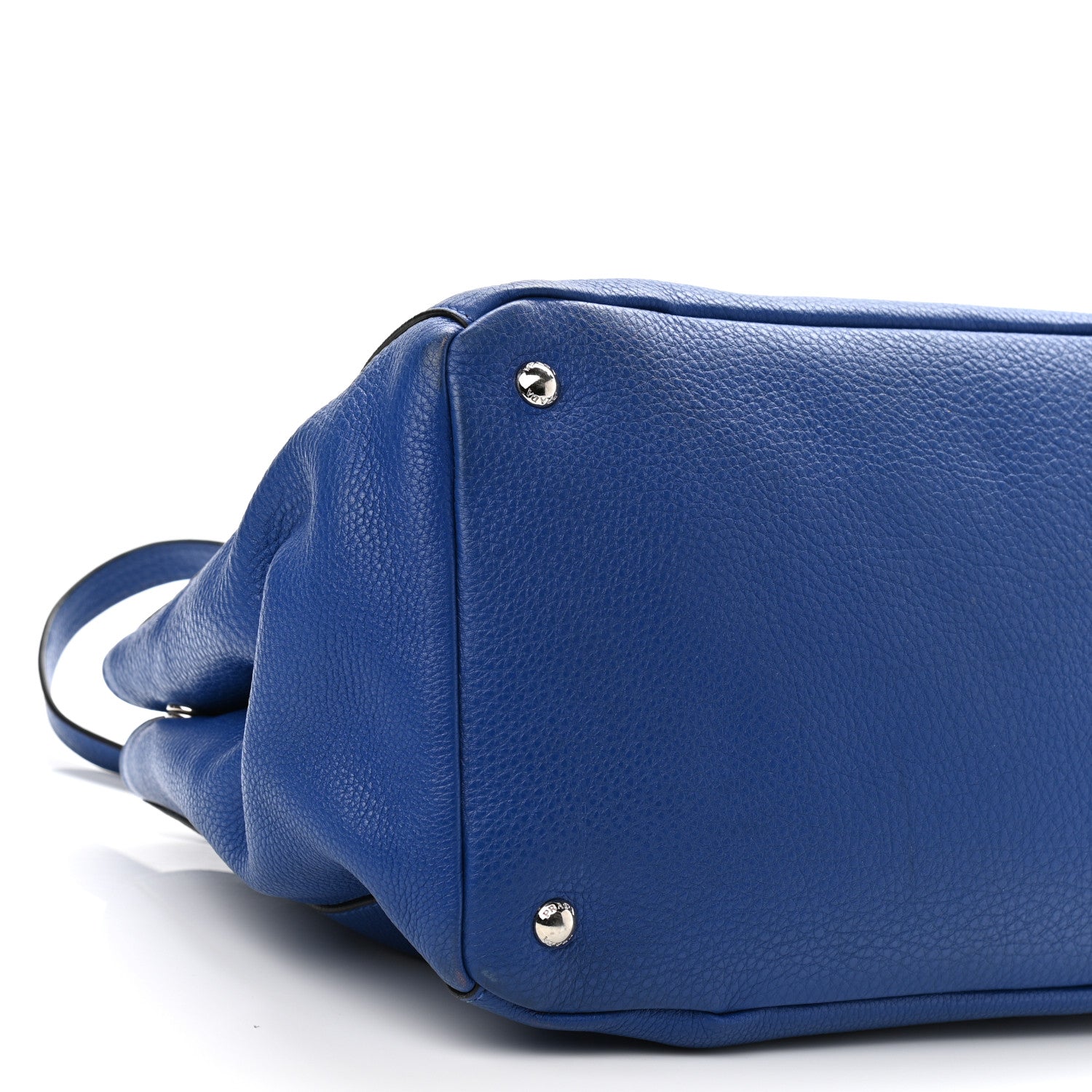 Prada Vitello Daino Shopping Tote Royal 8 of 10