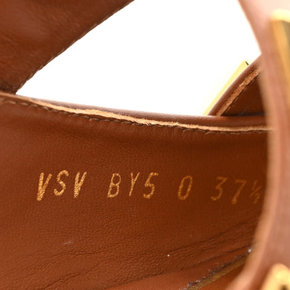 Valentino Garavani Calfskin Roman Stud Ankle Strap Flat Mules 37.5 Selleria 8 of 12