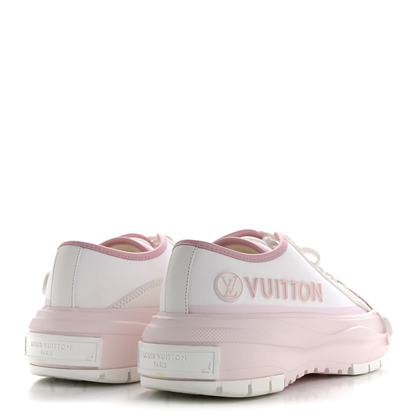 Canvas LV Squad Sneakers 38 White Pink
