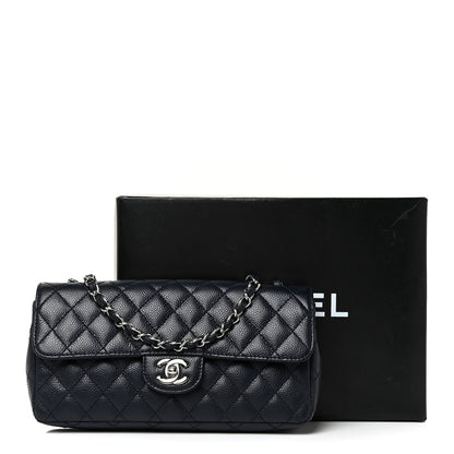 Chanel Caviar Quilted East West Flap Navy 11 of 11