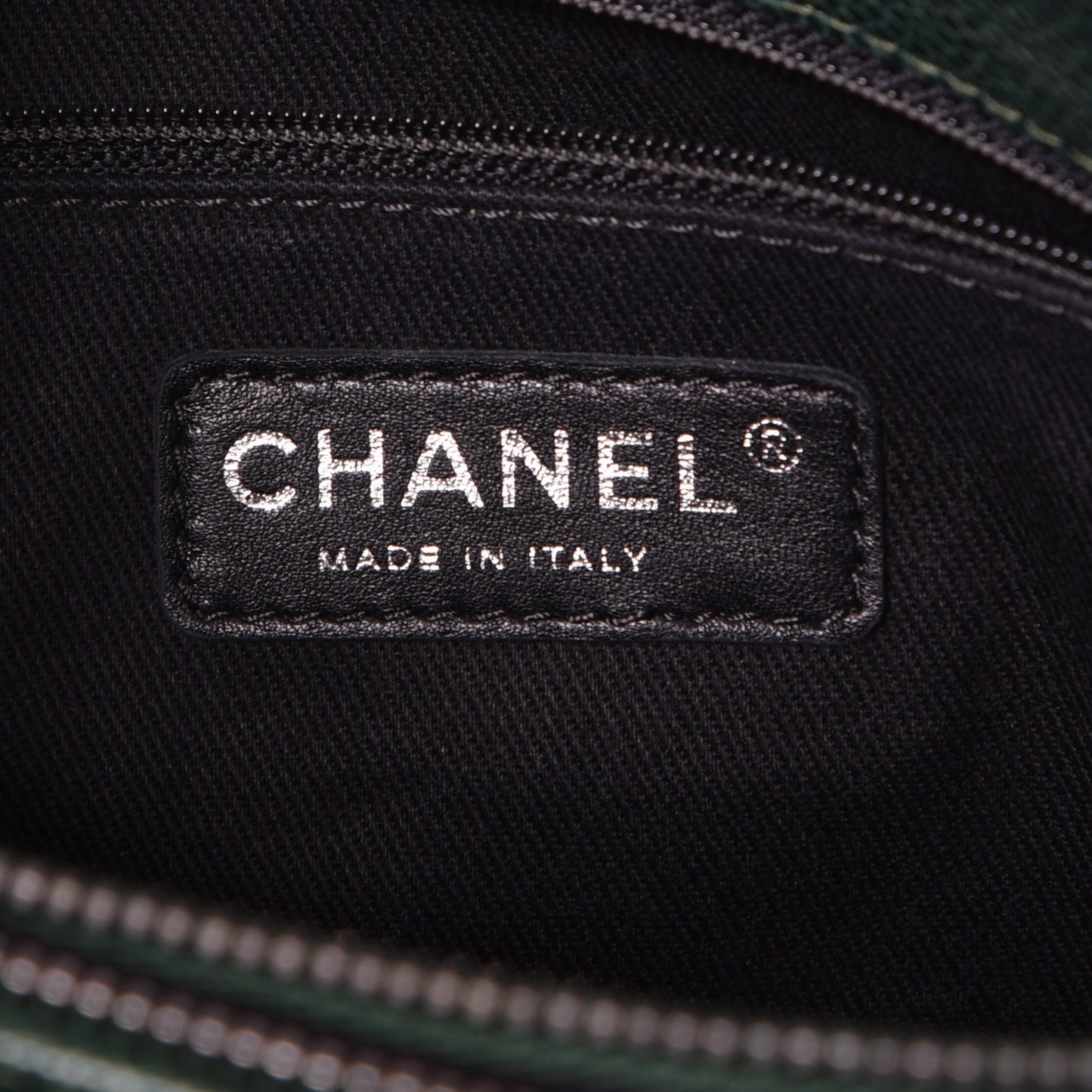 Caviar Chic Shopping Tote Dark Green