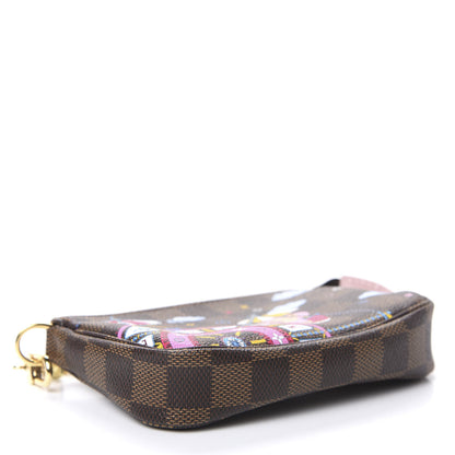 Louis Vuitton Damier Ebene 2020 Christmas Animation Big Wheel Mini Pochette Accessories Rose Ballerine 3 of 6