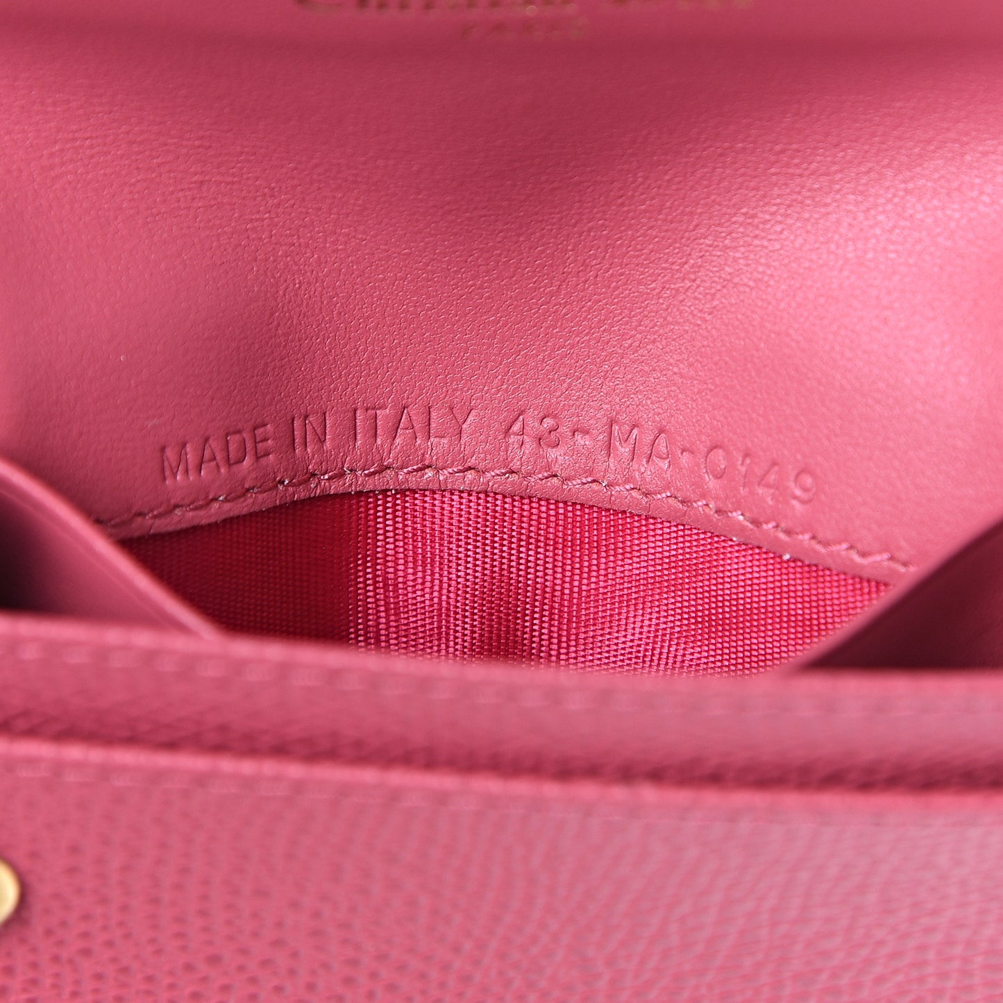 Grained Calfskin Saddle Card Holder Dusty Pink