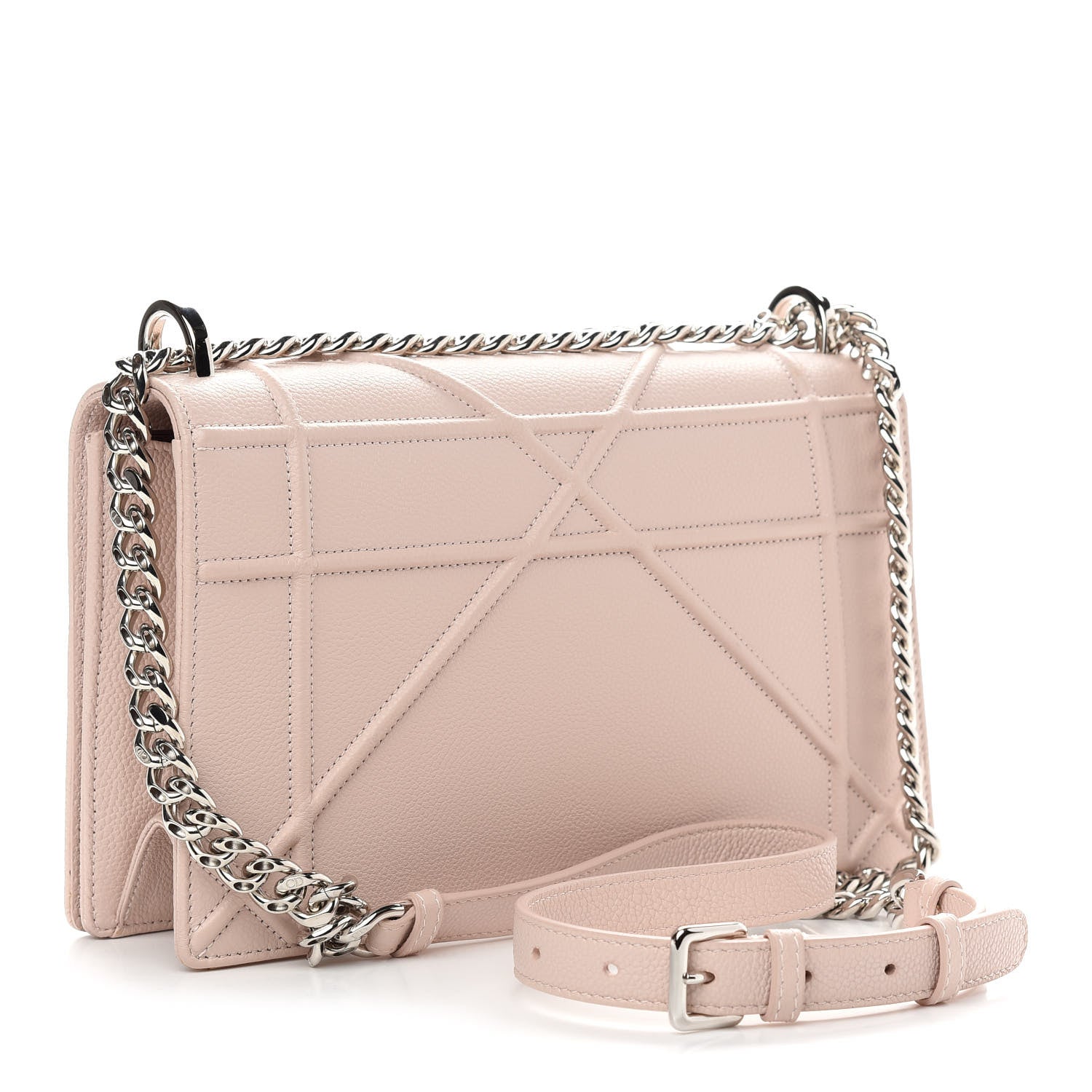 Christian Dior Grained Calfskin Cannage Medium Diorama Flap Bag Rose Poudre 3 of 12