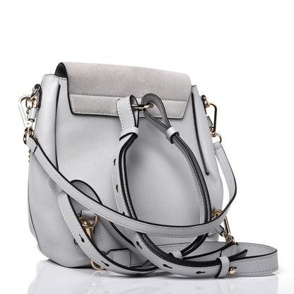 Chloe Suede Calfskin Small Faye Backpack Airy Grey 2 of 14