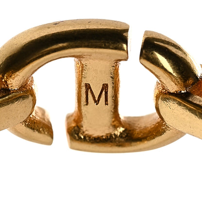 Christian Dior Metal CD Navy Ring M Gold 4 of 6