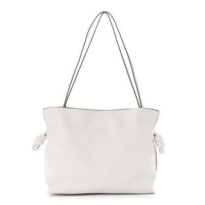 Loewe Calfskin Small Flamenco Knot Bag White 1 of 7