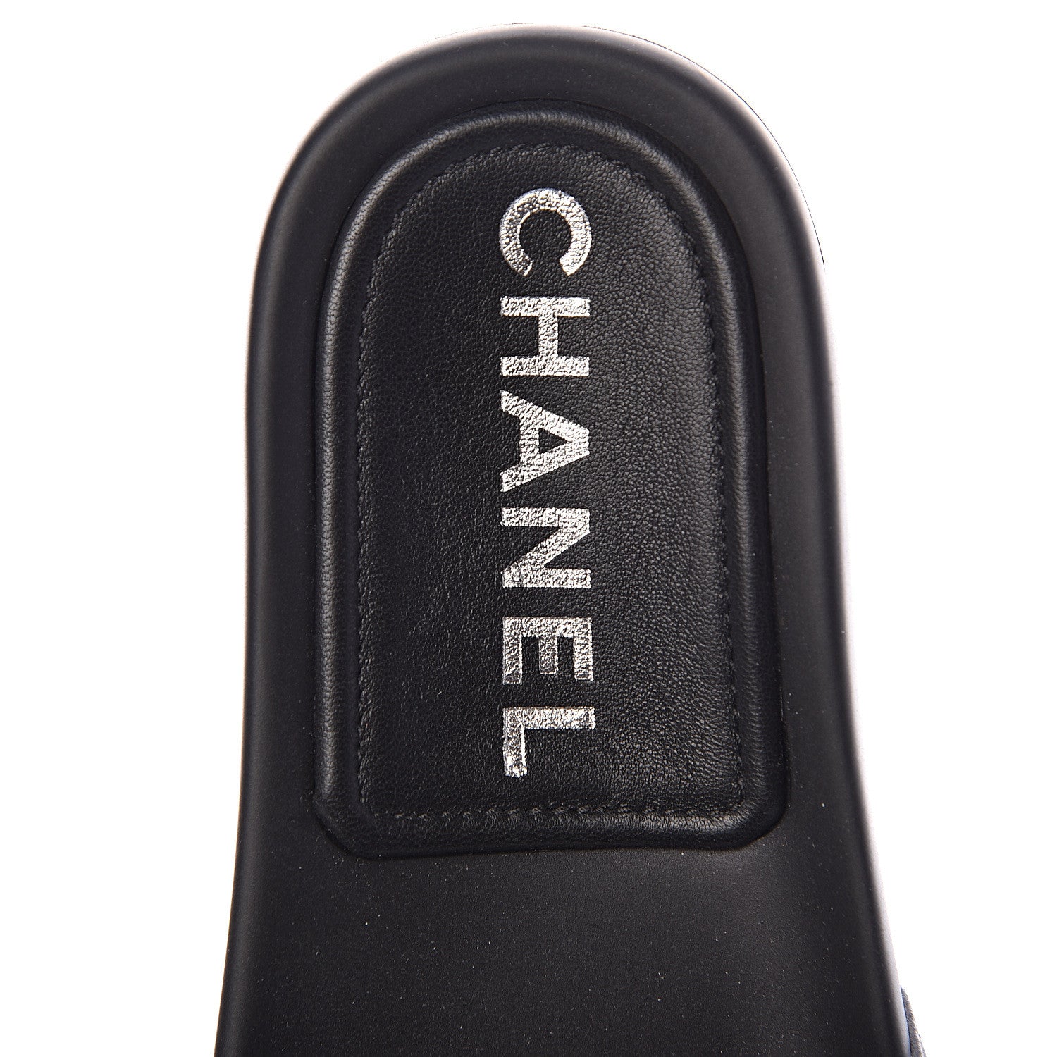 Chanel Lambskin Quilted CC Mules Sandals 37 Black 7 of 8