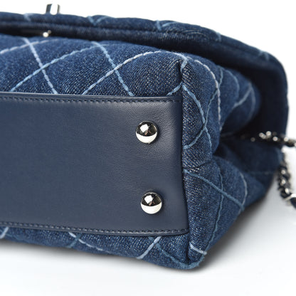 Chanel Denim Quilted Mini Coco Handle Flap Blue 7 of 13