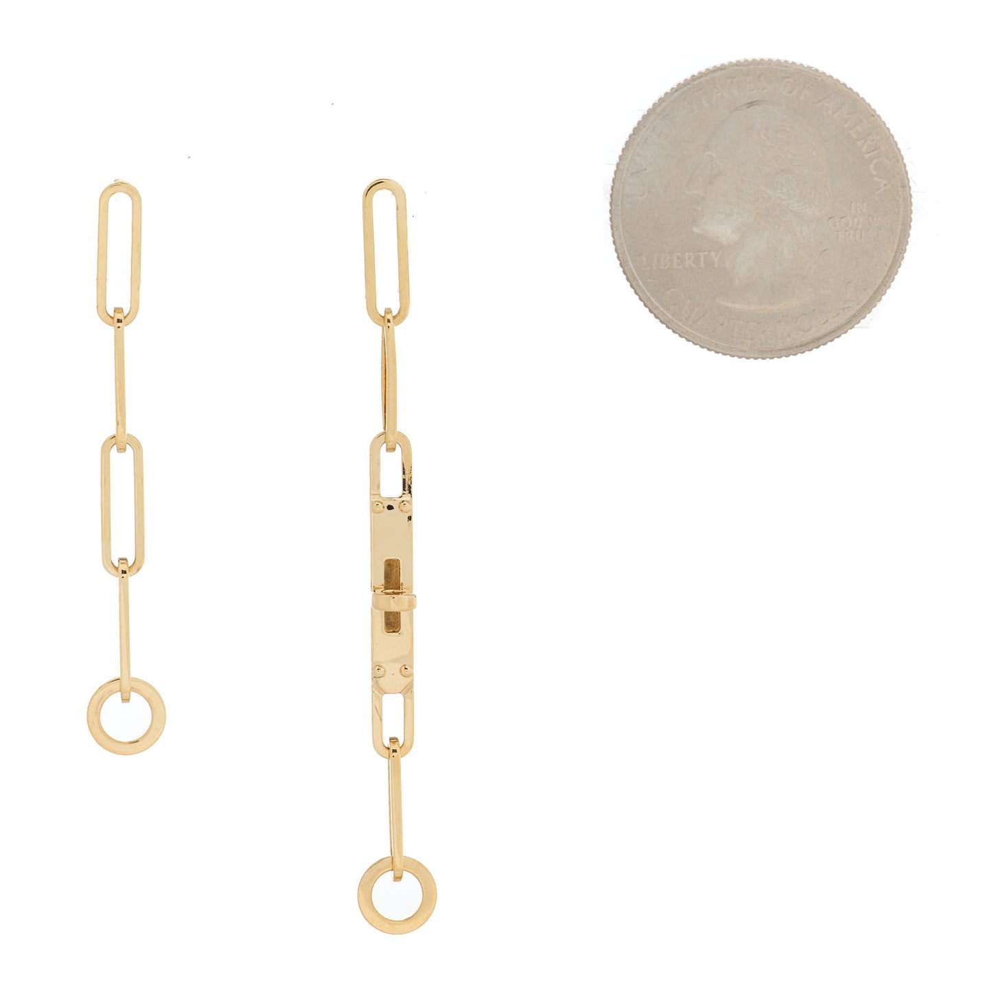 18K Yellow Gold TPM Kelly Chaine Earrings