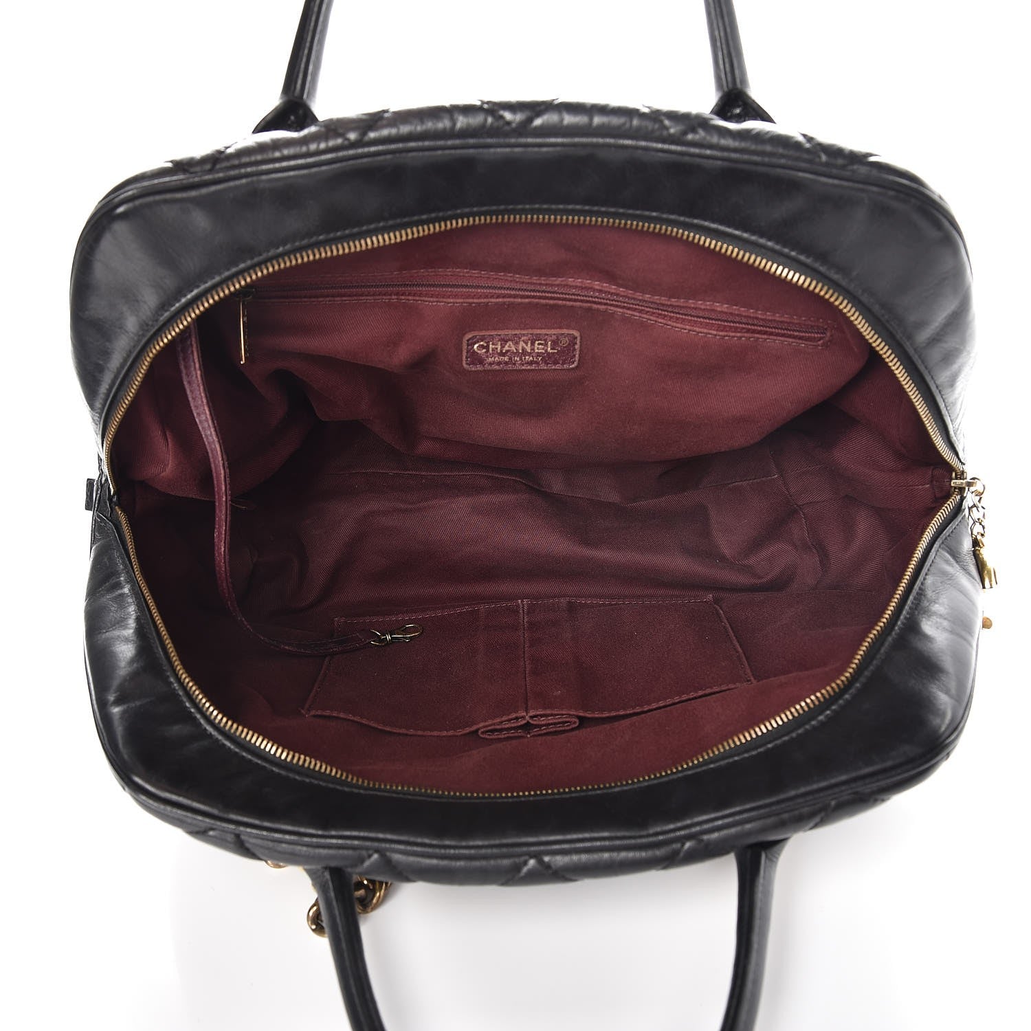 Chanel Glazed Calfskin Castle Rock Bowling Bag Black 5 of 18
