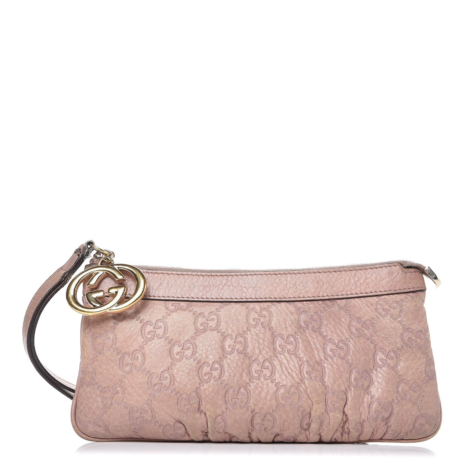 Gucci Guccissima New Britt Wristlet Light Pink 1 of 13
