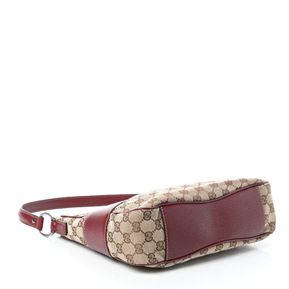 Gucci Monogram Calfskin Shoulder Bag Hobo Red 4 of 9