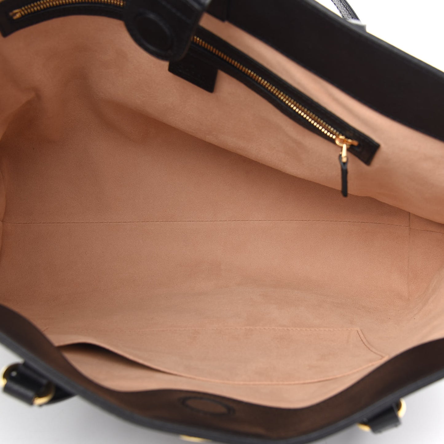 Textured Calfskin Web Medium Ophidia Shopping Tote Black