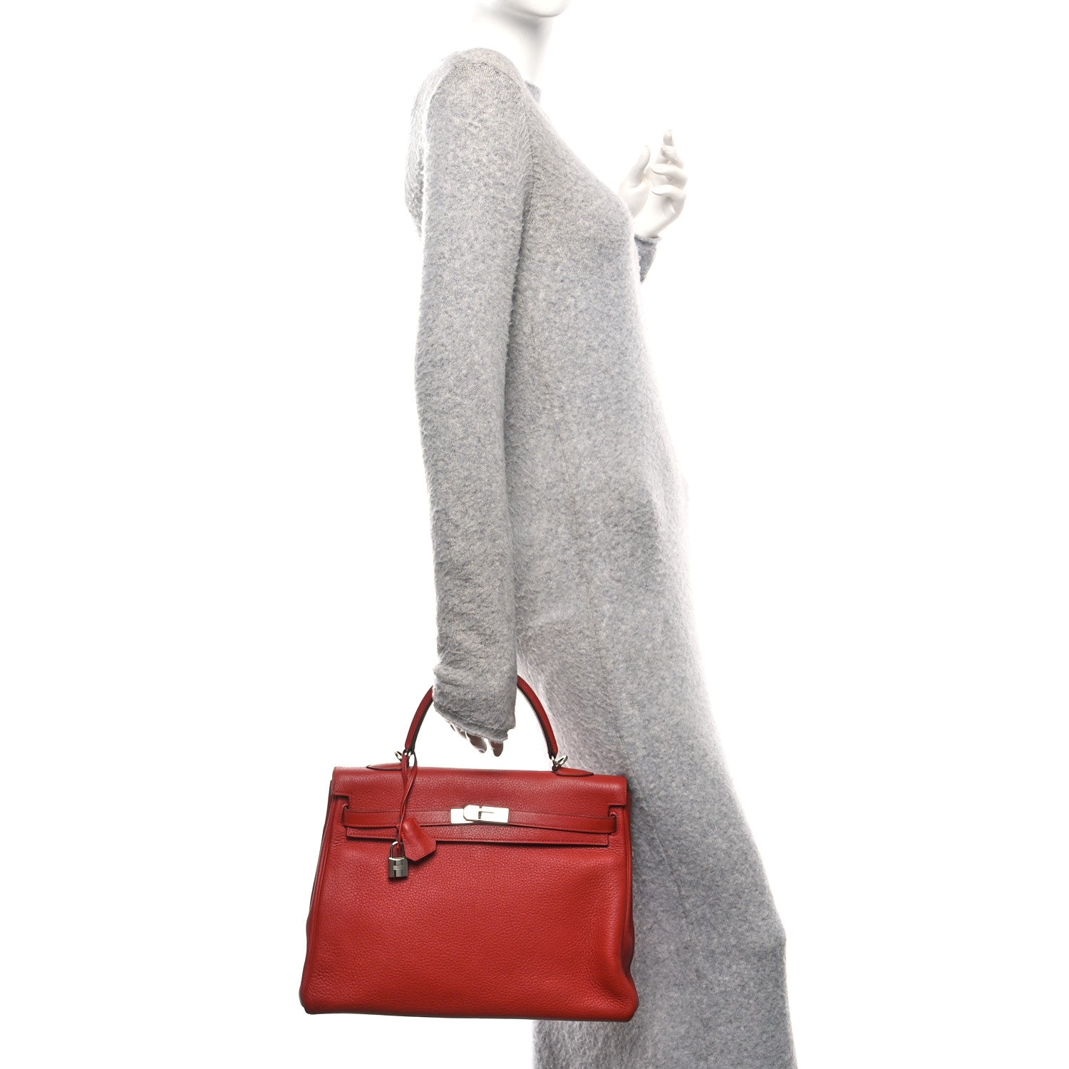 Hermes Togo Kelly Retourne 35 Rouge Venetian 2 of 12