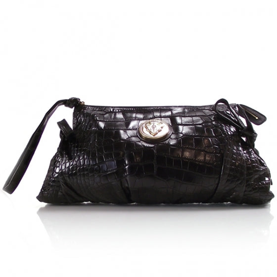 Gucci Alligator Hysteria Clutch Black 1 of 9