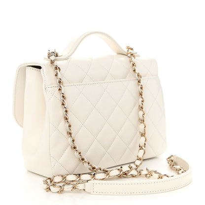 Chanel Caviar Quilted Medium Business Affinity Flap White 3 of 10