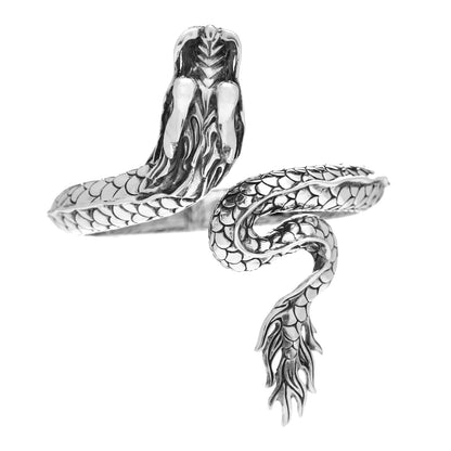 John Hardy Sterling Silver 18K Yellow Gold Naga Dragon Kick Cuff Bracelet 3 of 6