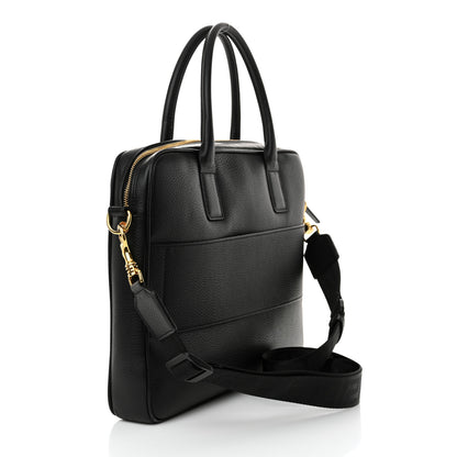 Versace Calfskin Medusa Briefcase Messenger Bag Black 3 of 14