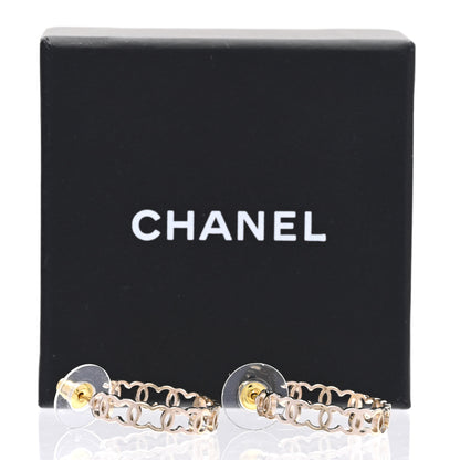 Chanel Metal CC Hoop Earrings Gold 6 of 6
