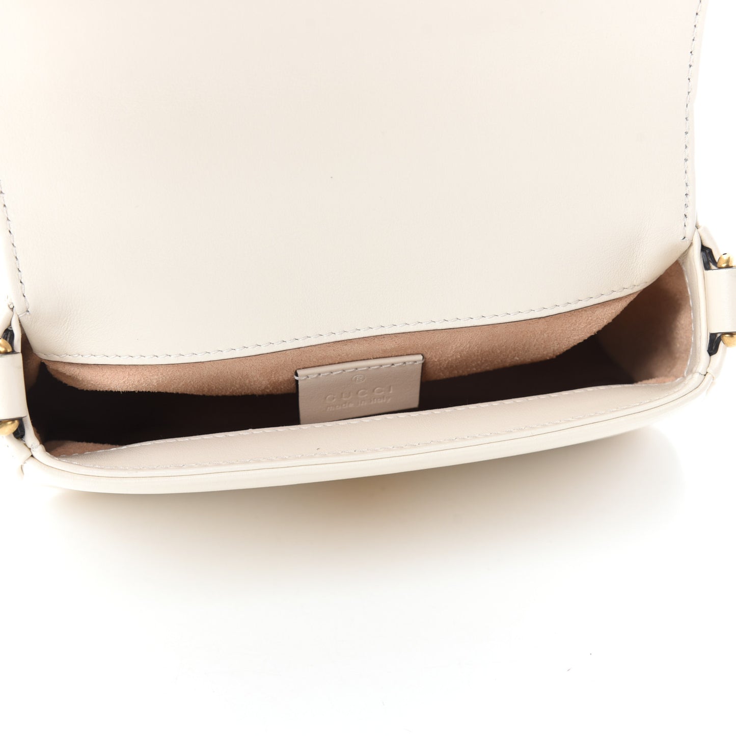 Calfskin Matelasse Mini GG Marmont Top Handle Shoulder Bag White