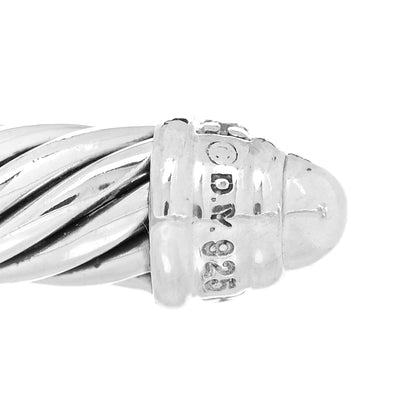 David Yurman Sterling Silver Diamond 5mm Cable Classics Dome Bracelet 3 of 3