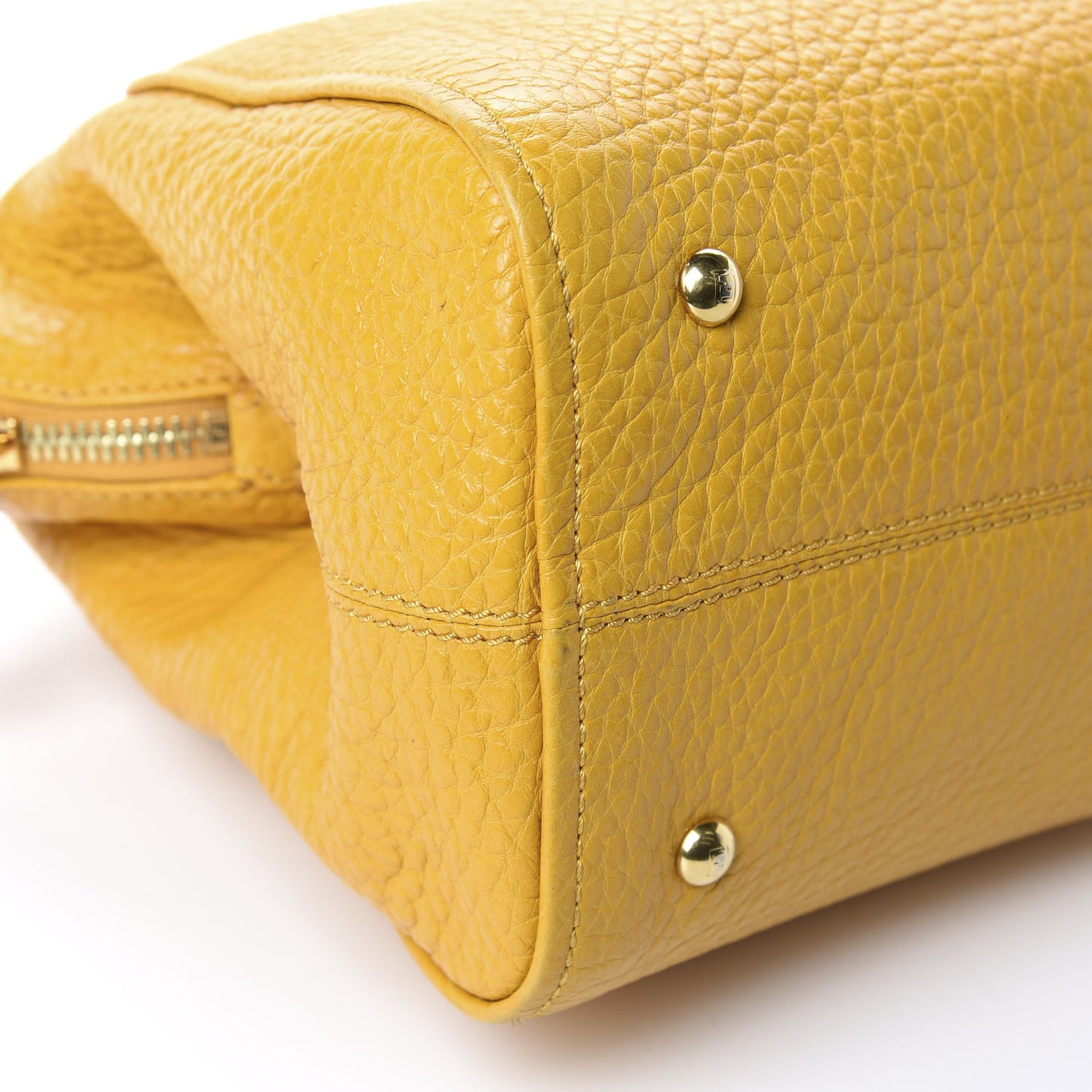 Pebbled Calfskin Small Chameleon Tote Yellow