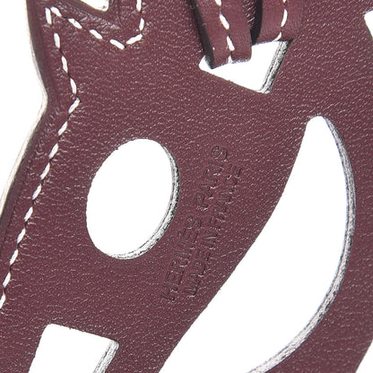Hermes Swift Paddock Cheval Horse Bag Charm Bordeaux 3 of 4