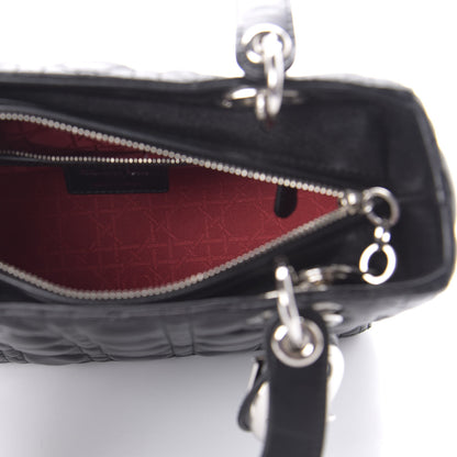 Christian Dior Lambskin Cannage Medium Lady Dior Black 5 of 10