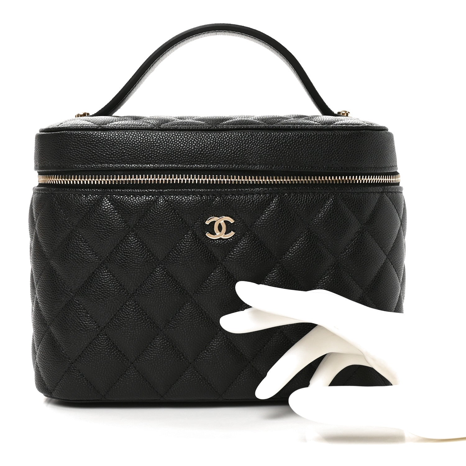 Chanel Caviar Quilted Large Vanity Pouch Black 2 of 10