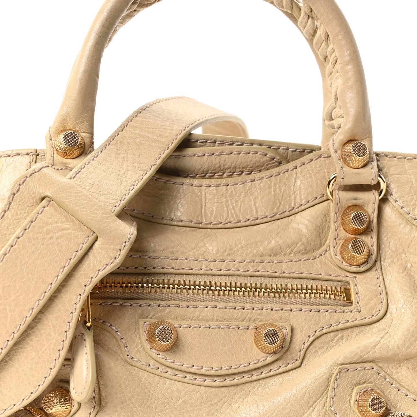 Agneau Giant 12 Gold Hardware Mini City Dune