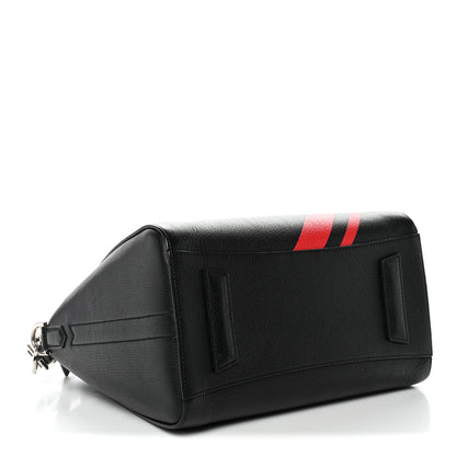 Givenchy Sugar Goatskin Striped Small Antigona Black Red 4 of 11