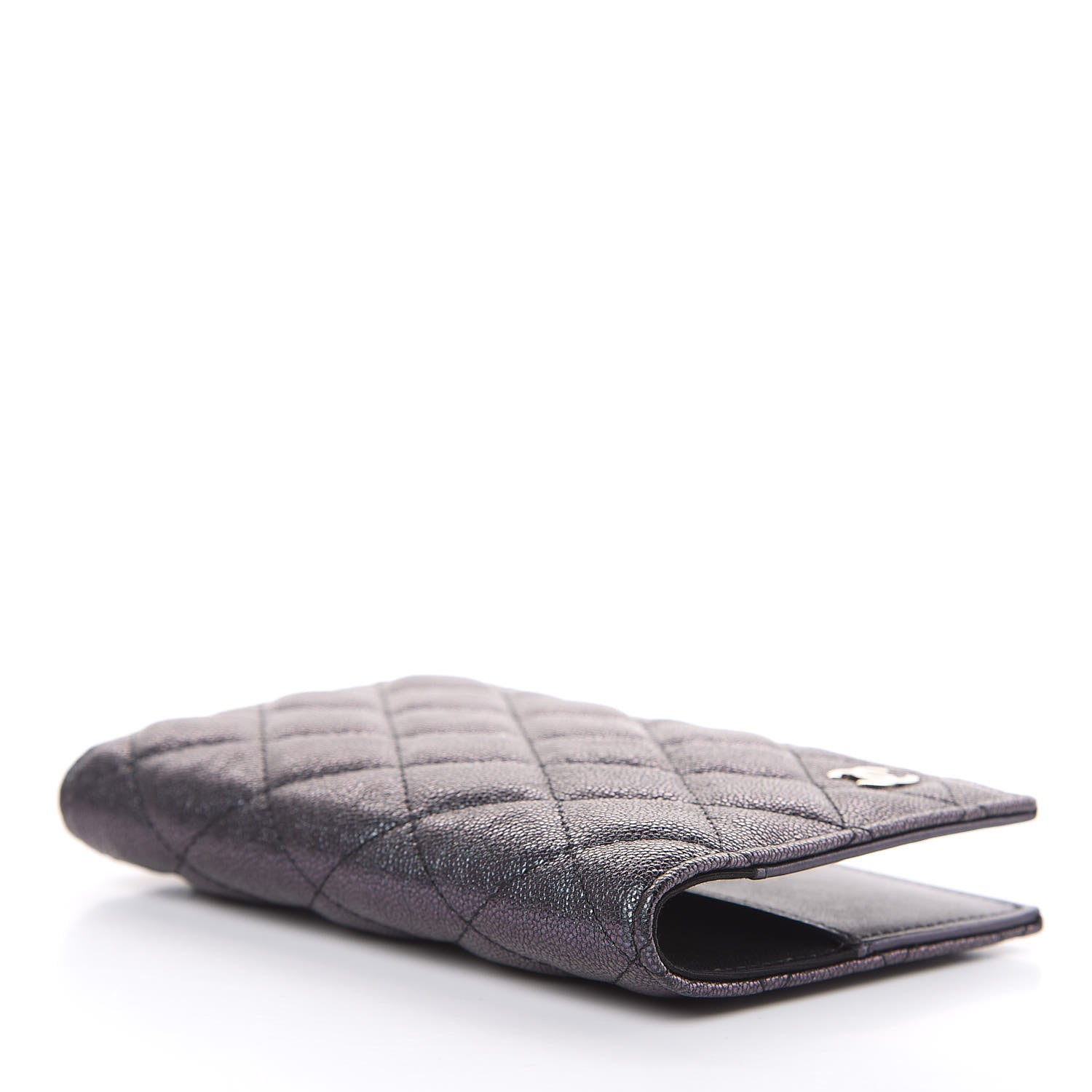 Chanel Iridescent Caviar Quilted Passport Holder Black 4 of 9