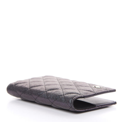 Chanel Iridescent Caviar Quilted Passport Holder Black 4 of 9