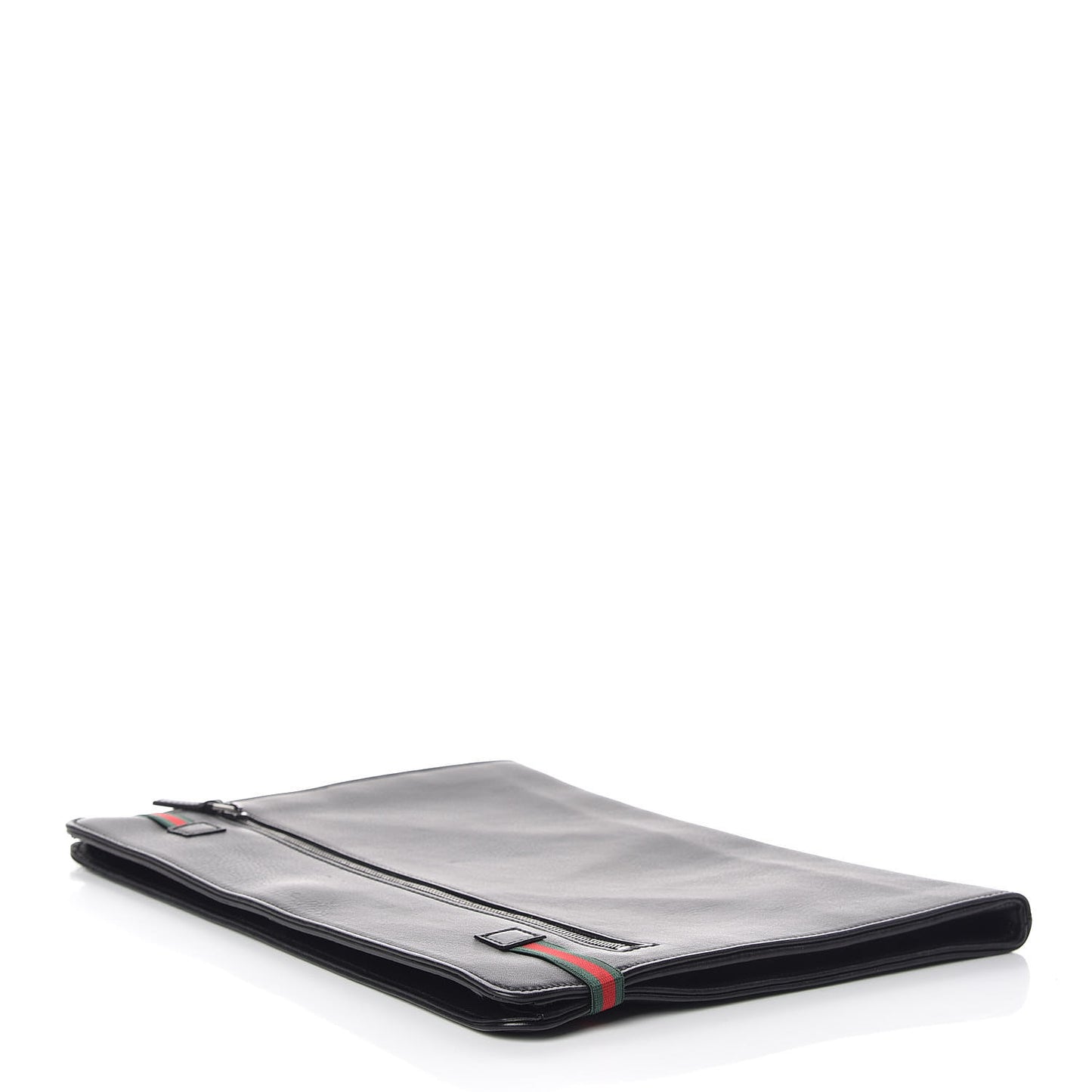 Calfskin Web Document Holder Black