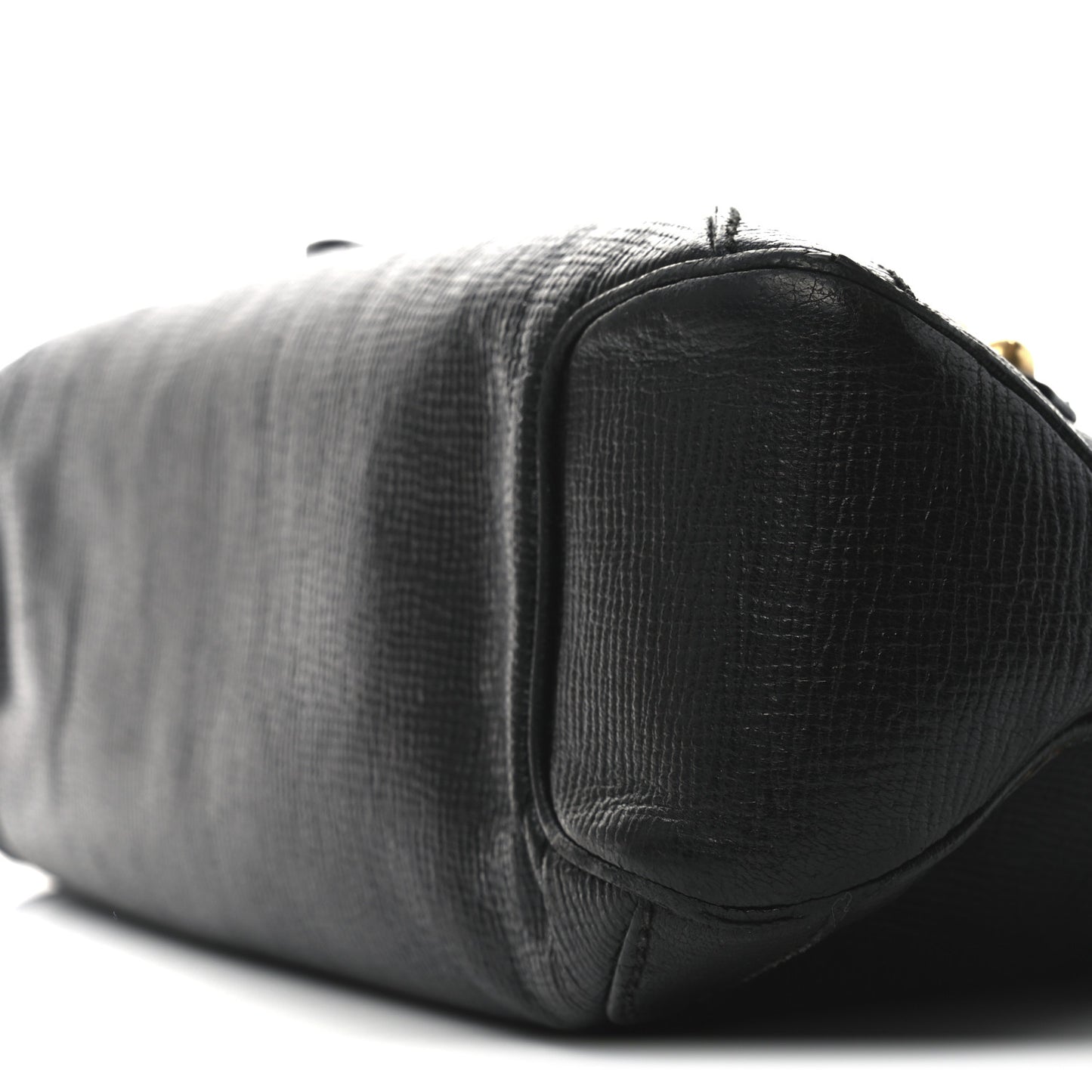 Calfskin Horsebit Flap Bag Black