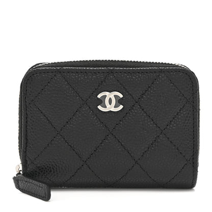 Chanel Caviar Quilted Zip Coin Purse Black 1 of 10