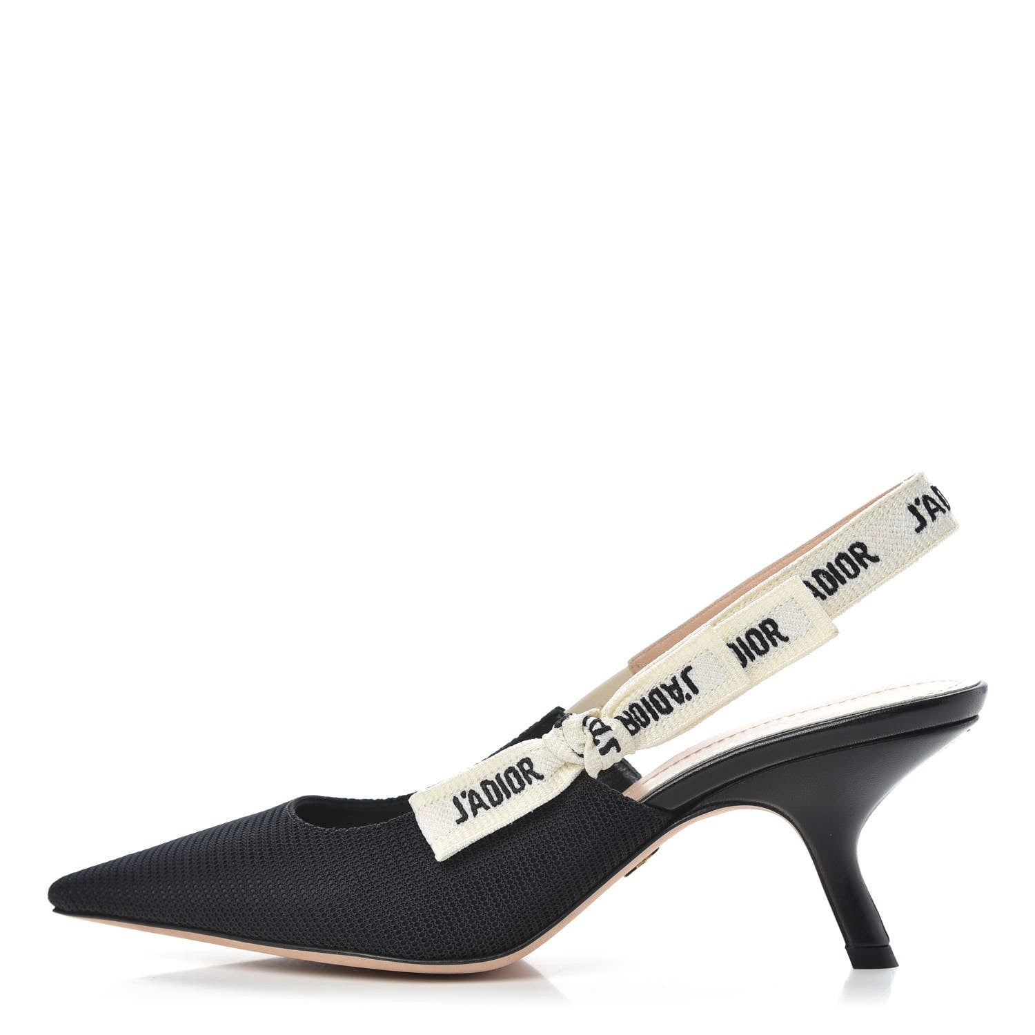 Christian Dior Technical Canvas Ribbon J Adior Slingback 65mm Pumps 40 Black 1 of 9