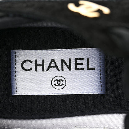 Chanel Velvet Calfskin Mixed Fibers CC Sneakers 38 Black 8 of 10