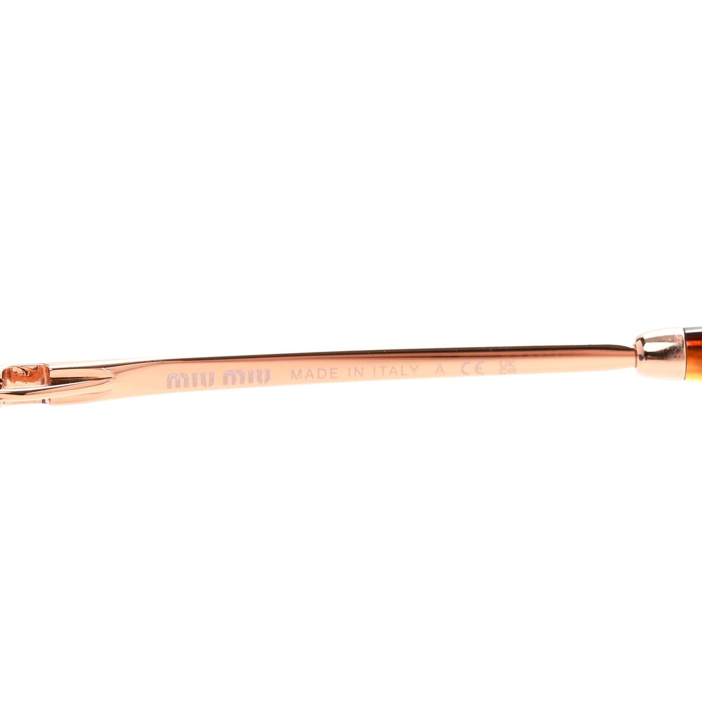 Metal Oval Sunglasses SMU52Y Black Rose Gold