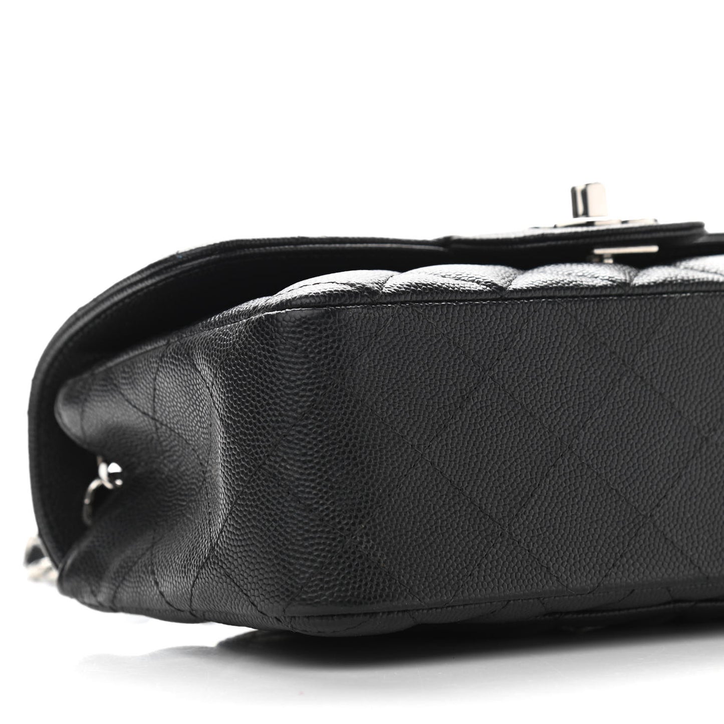 Caviar Quilted Mini Rectangular Flap Black