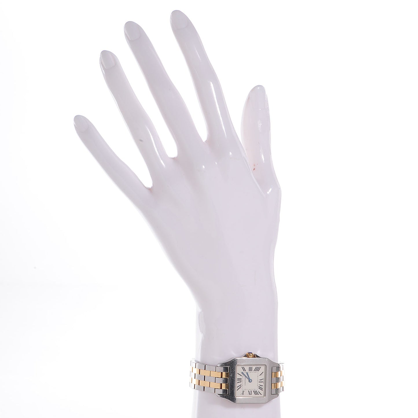 Stainless Steel 18K Yellow Gold 27mm Santos Demoiselle Quartz Watch