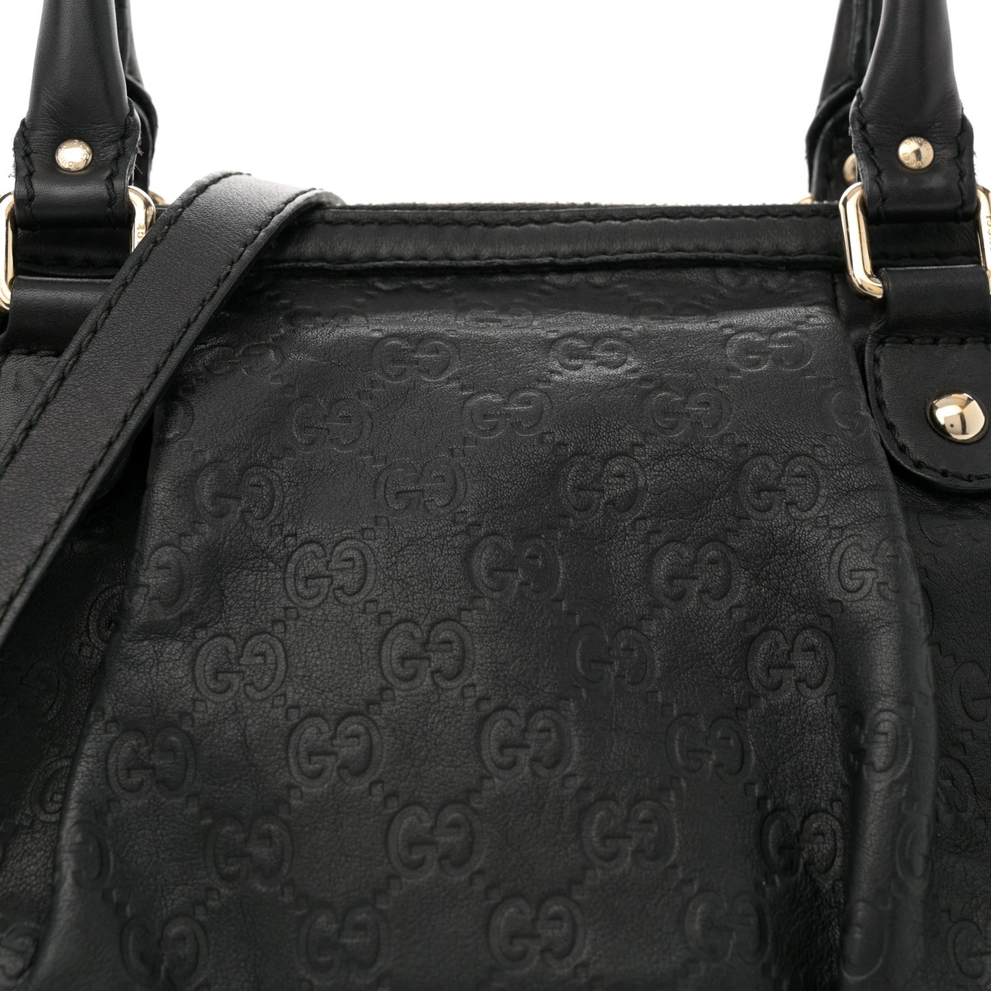 Guccissima Medium Sukey Top Handle Bag Black