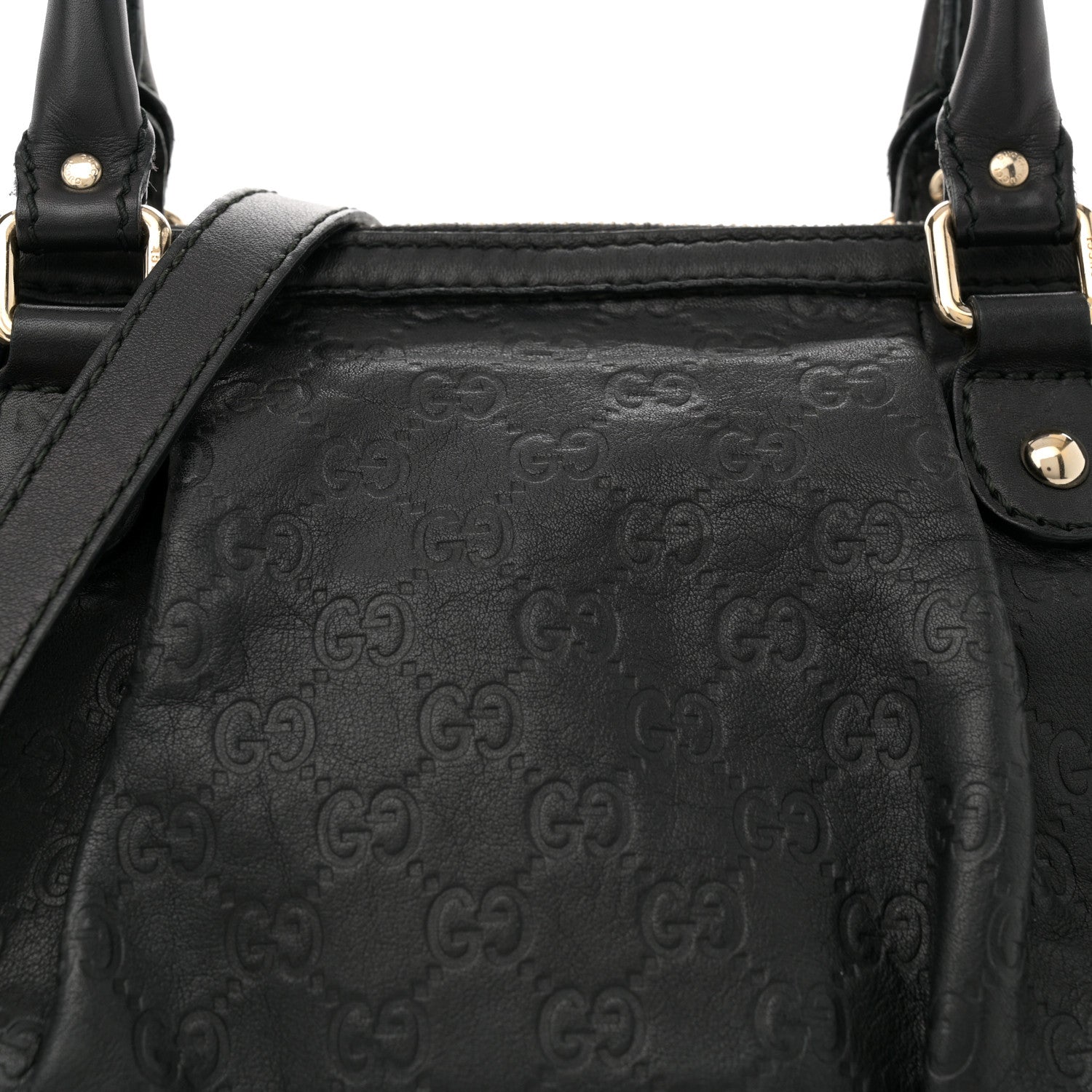 Gucci Guccissima Medium Sukey Top Handle Bag Black 8 of 12