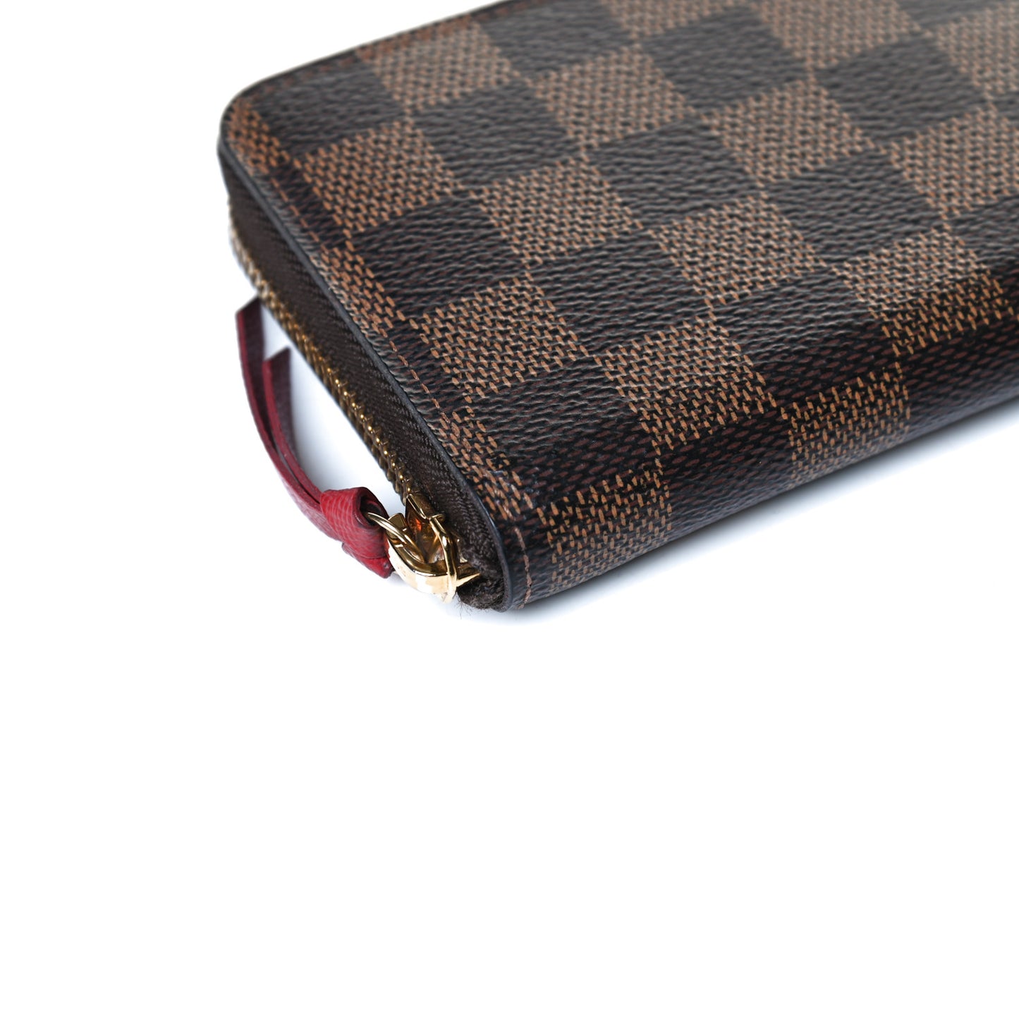 Damier Ebene Clemence Wallet Cherry