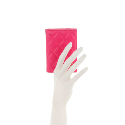 Chanel Lambskin Quilted Card Holder Wallet Fuchsia 2 of 8