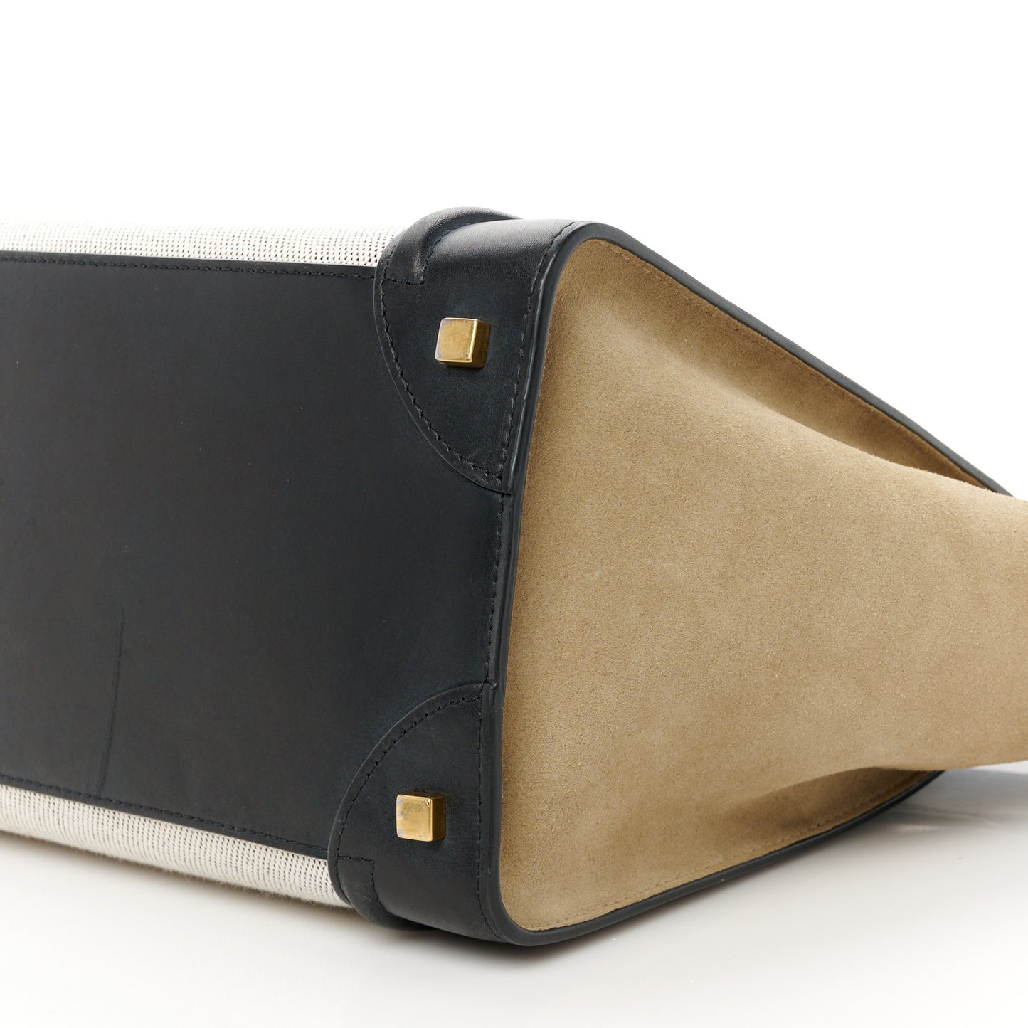 Canvas Smooth Calfskin Suede Mini Tri-Color Luggage