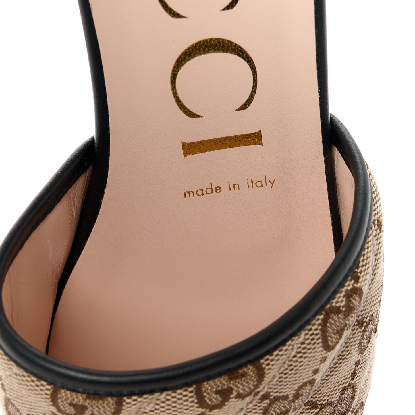 Monogram Matelasse Diagonal GG Marmont Flat Slide Sandals 39 Beige Ebony Black