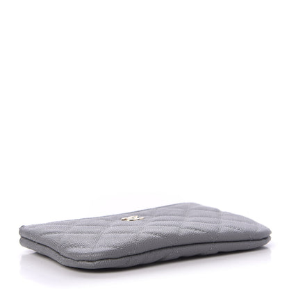 Chanel Caviar Quilted Small Cosmetic Case Grey 4 of 10