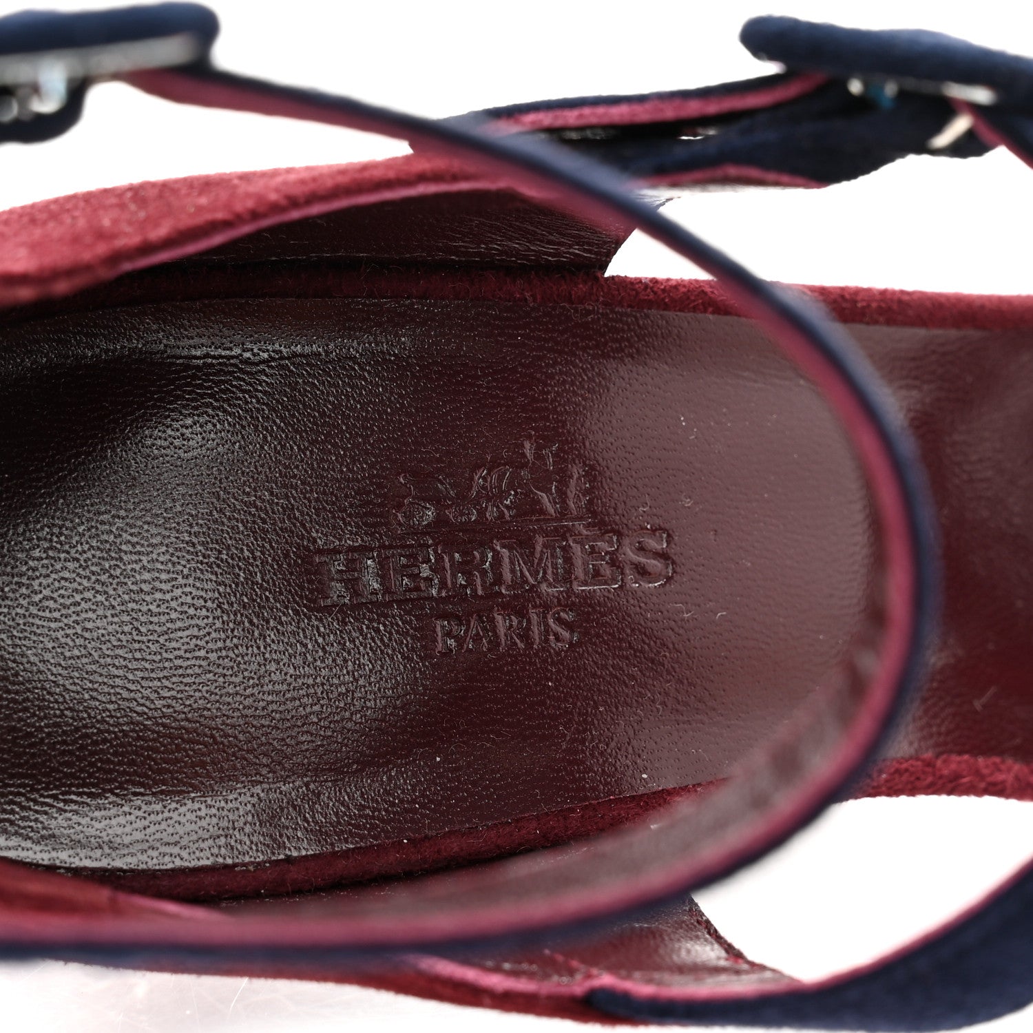 Hermes Suede Nora Sandals 36 Bleu Ardoise Marine 7 of 8